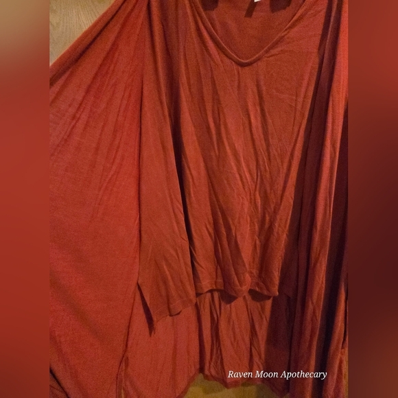 Rust Red Long Sleeve Tunic Shirt - Picture 3 of 8